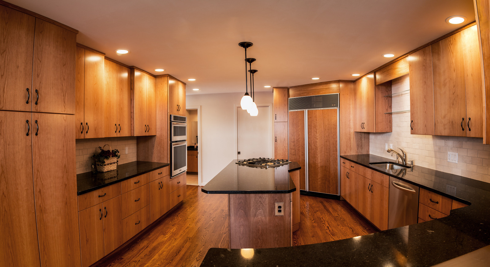 Kitchen renovation using natural cherry cabinets, Irondequoit